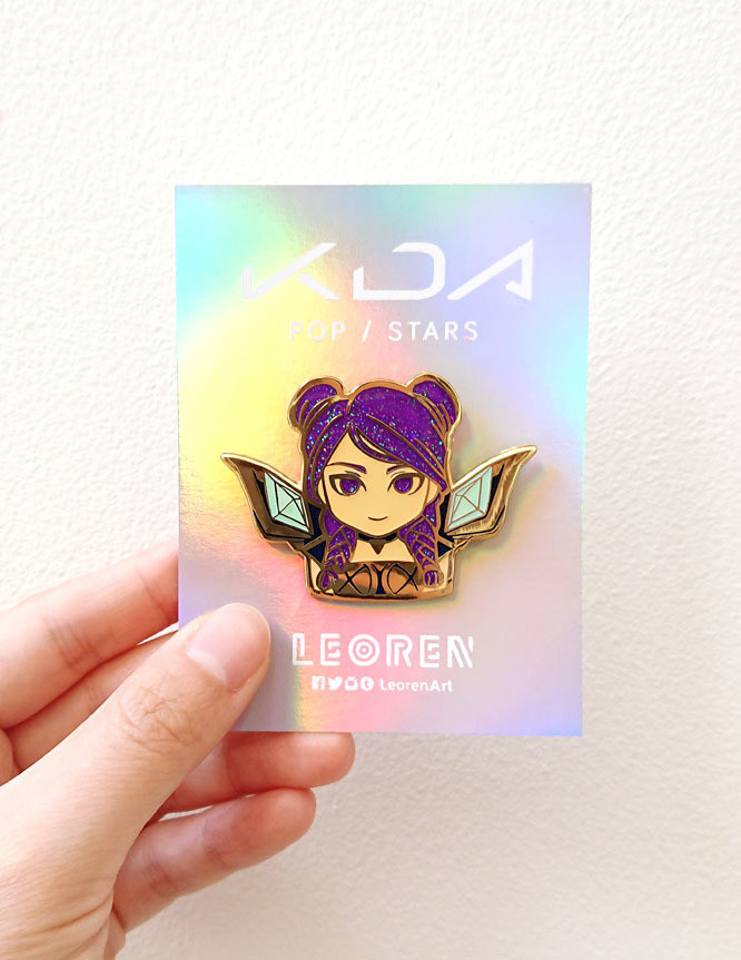 KDA POP/STARS - Kaisa - Glow in the Dark + Glitter - Hard Enamel Pin