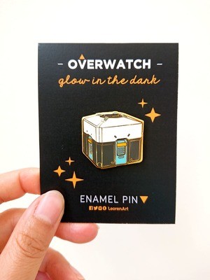 Overwatch Lootbox - Glow in the Dark - Hard Enamel Pin