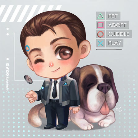 Detroit Become Human - Connor x Sumo Keychain Charm