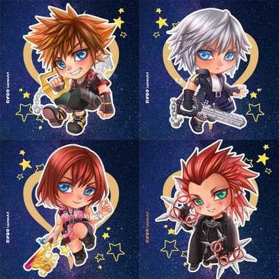Kingdom Hearts keychain charm - Sora Riku Kairi Axel