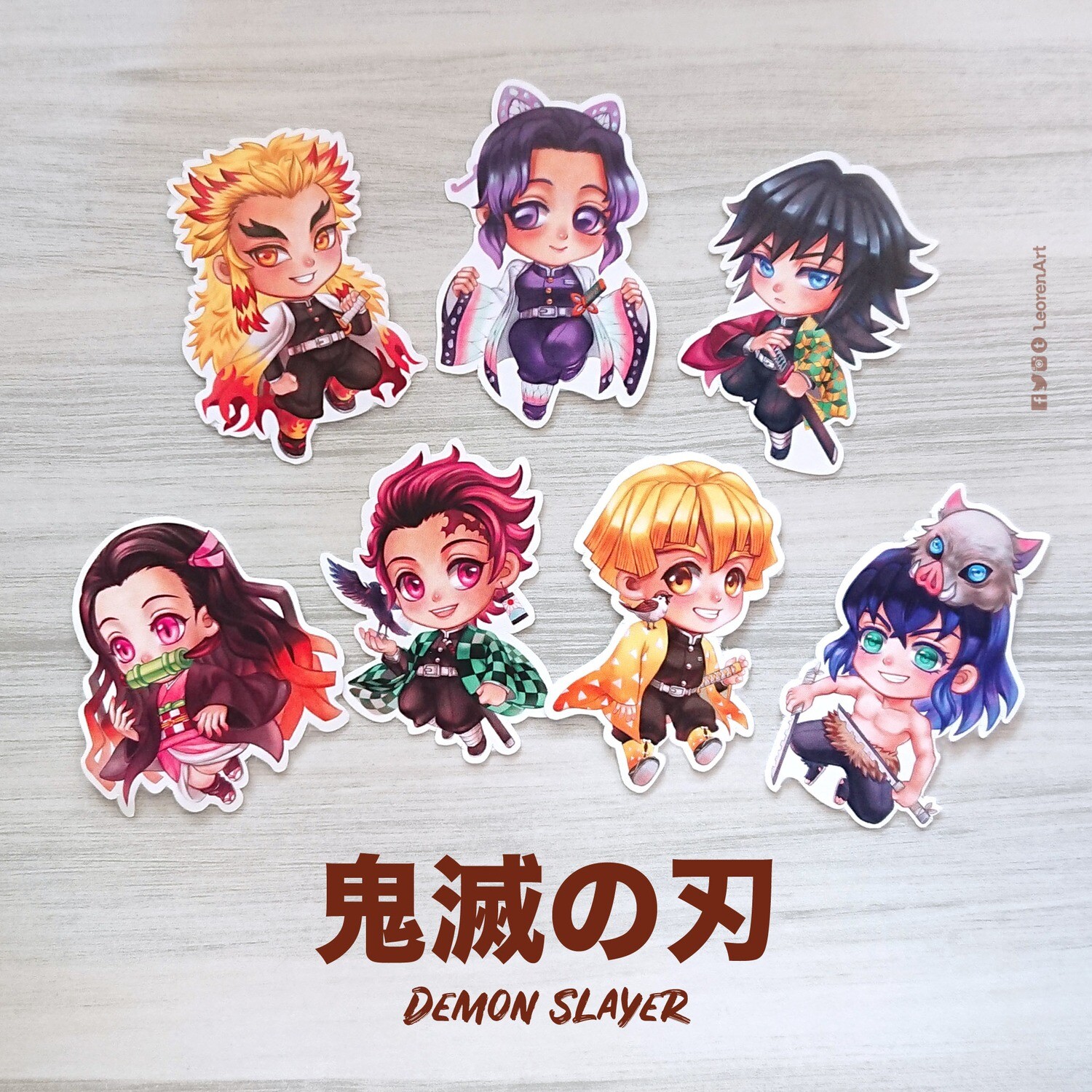 Kimetsu no Yaiba / Demon Slayer sticker set