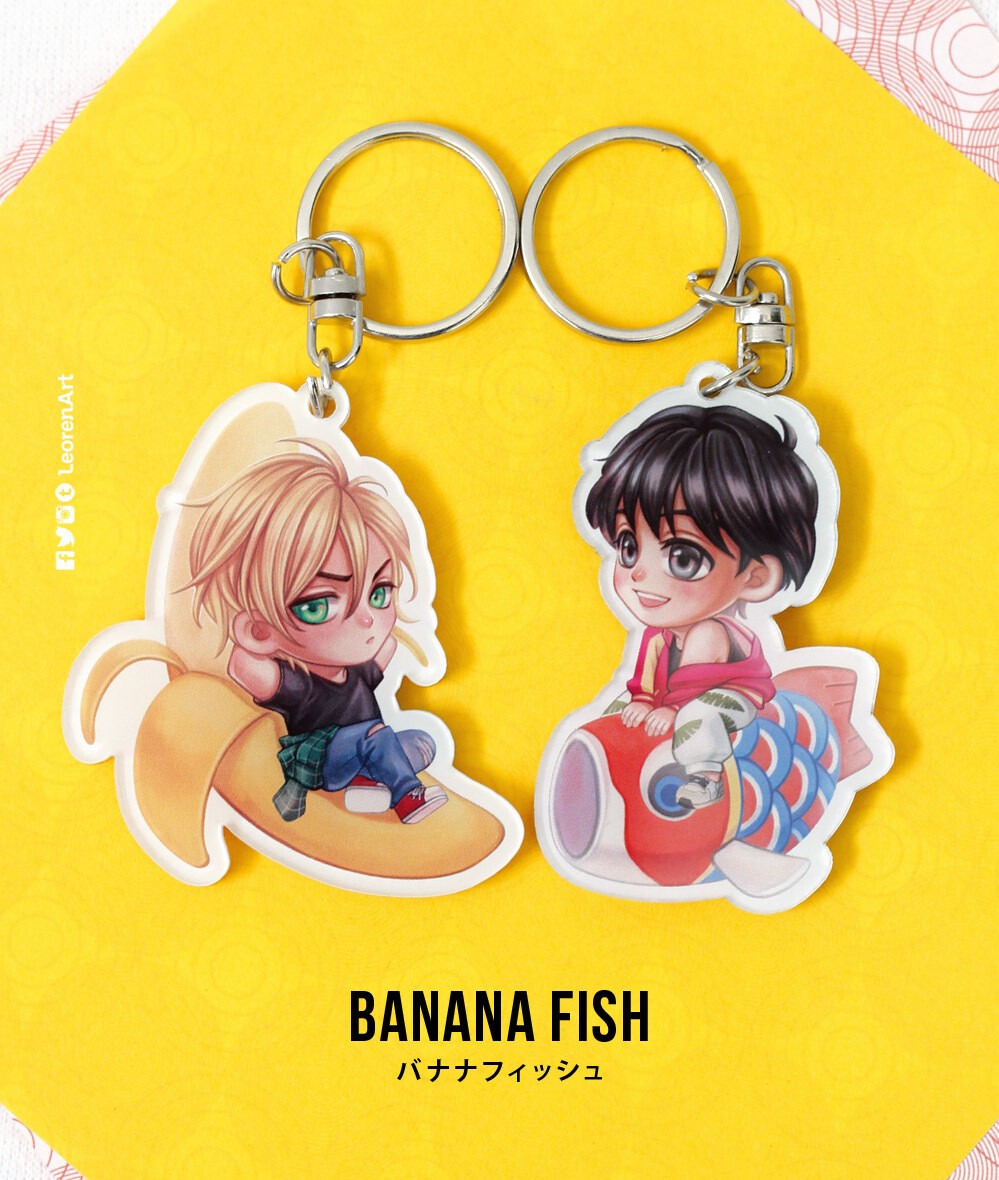 Banana Fish - Keychain Charm &amp; Sticker