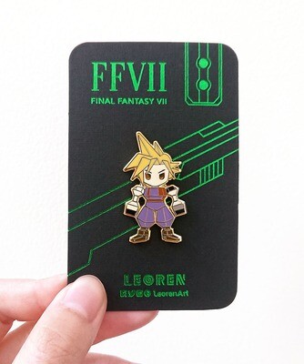 Final Fantasy VII Remake / FF7R - Polygon Hard Enamel Pin