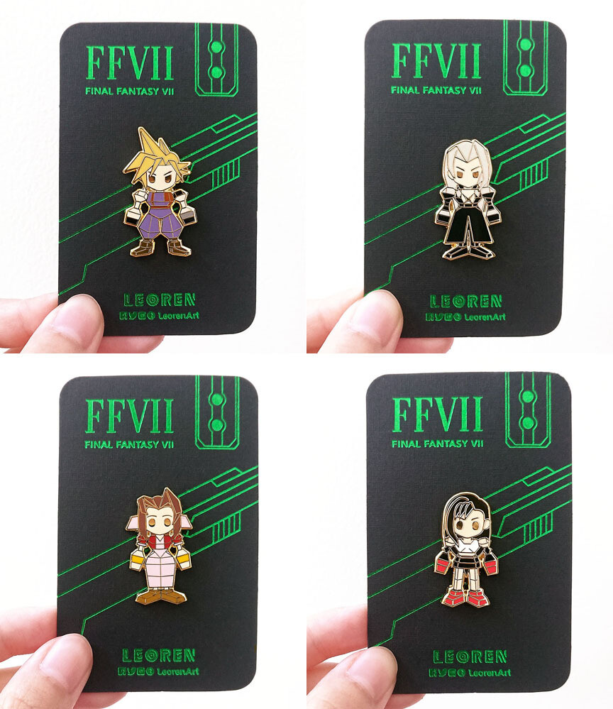 Final Fantasy VII Remake / FF7R - Polygon Hard Enamel Pin