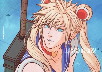 Final Fantasy VII Remake / FF7R - Pretty Sailor Cloud - art print / poster