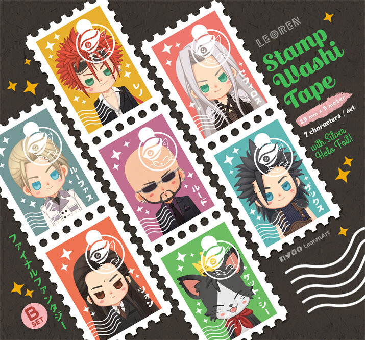 Final Fantasy VII Remake / FF7R - stamp washi tape