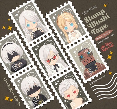 NieR Automata - stamp washi tape