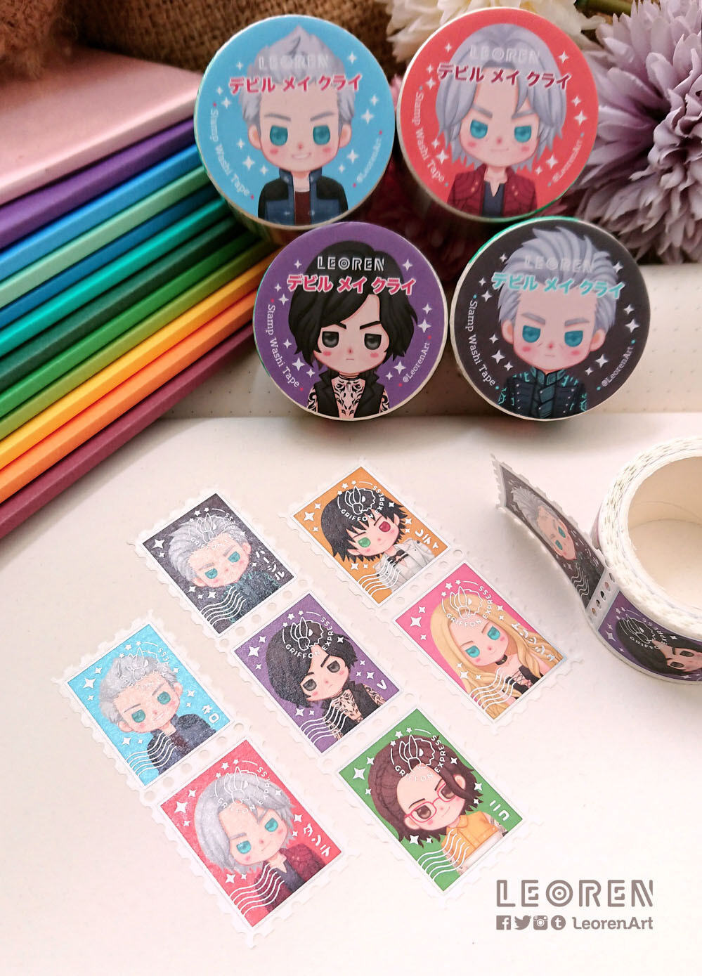 Devil May Cry - stamp washi tape