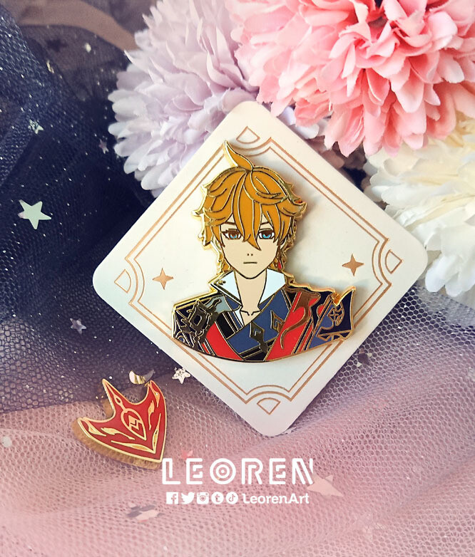 Genshin Impact - Hard Enamel Pin - Tartaglia Xiao Mask