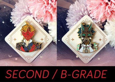 SECONDS / B-GRADE sale - Genshin Impact - Xiao Tartaglia mask- hard enamel pin