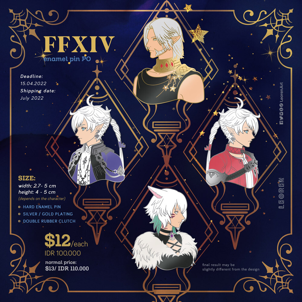 Final Fantasy XIV / FFXIV Endwalker - Hard Enamel Pin