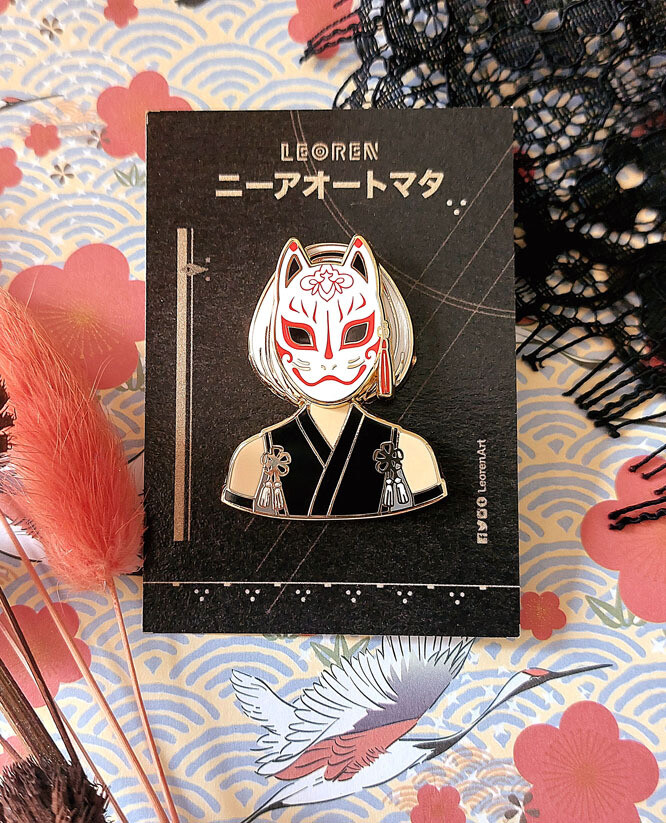 Nier Automata - Special Mask Pin // 2B-9S // - Hard Enamel Pin