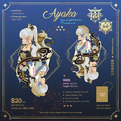 Genshin Impact - Ayaka Springbloom Missive - Hard Enamel Deluxe Pin