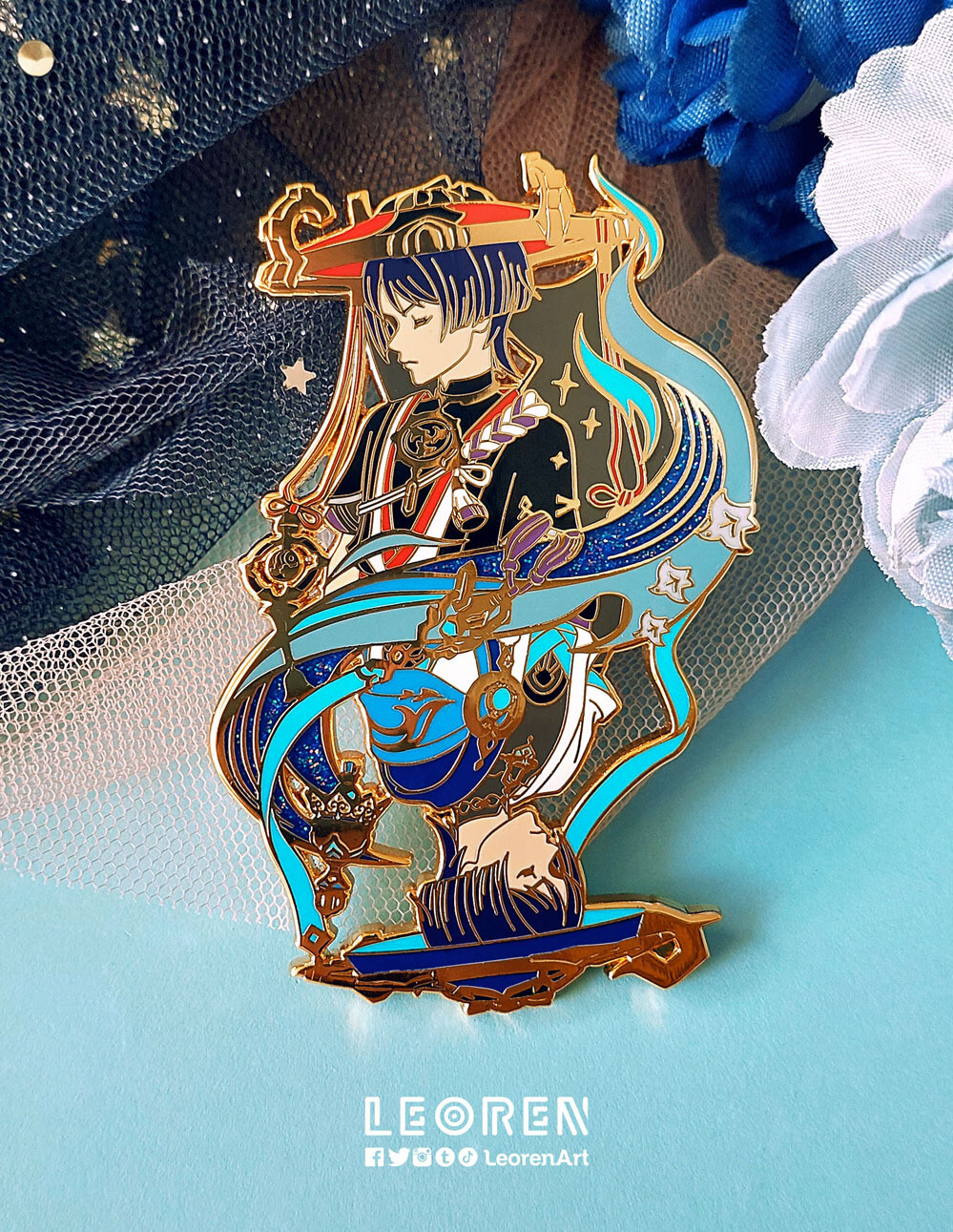 Genshin Impact - Wanderer / Scaramouche - Hard Enamel Deluxe Pin