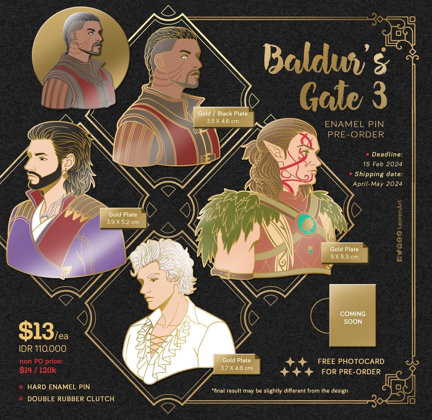 Baldur's Gate 3 / BG3 - Hard Enamel Pin