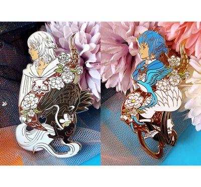 Final Fantasy XIV / FFXIV - Deluxe Meteion &amp; Themis - Hard Enamel Pin