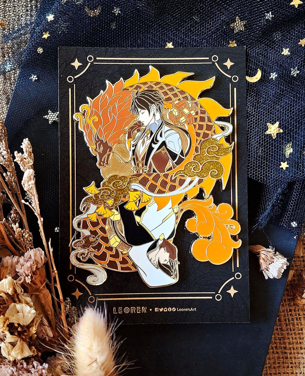 Genshin Impact - Rex Lapis / Zhongli - deluxe hard enamel pin