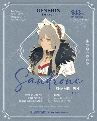 Genshin Impact - Fatui Harbingers - Sandrone - Hard Enamel Pin
