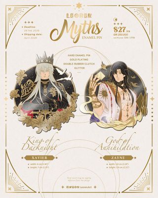 Love and Deepspace / LADS - Myths 2.0 - Inspired Deluxe Hard Enamel Pin