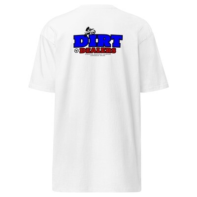 "DIRT DEALERS" LIMITED EDITION MX Racing Division Red White and Blue premium heavyweight tee