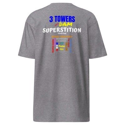 "3 Towers and a Dam Superstition" Men’s premium heavyweight tee