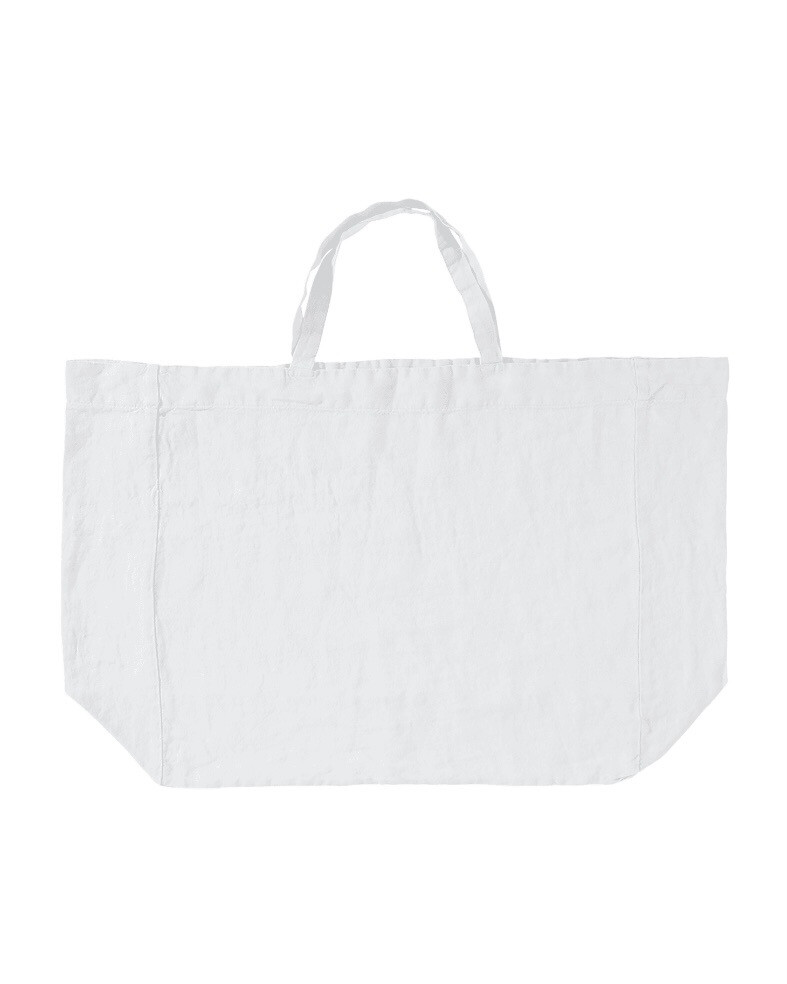 Washed Linen Bag / Blanc optique, Medium