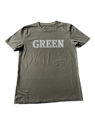 Organic Cotton Print T-shirt "Lucie & Luc" / GREEN / Unisex (Preorder)