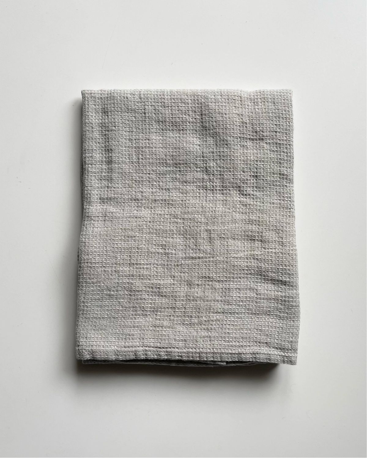 Washed Linen Waffle Serviette 60 x 100cm, Color: Gris nuage