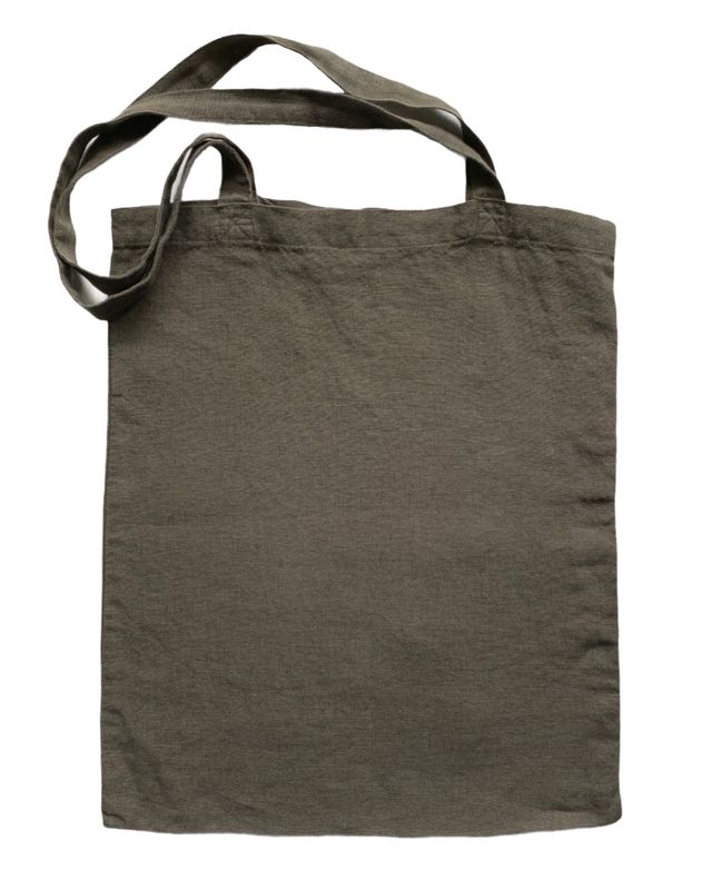 Washed Linen Tote Bag / Khaki