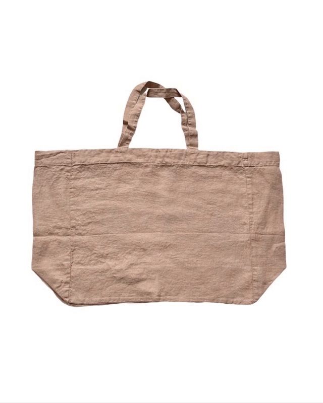 Washed Linen Bag Grand / Moka