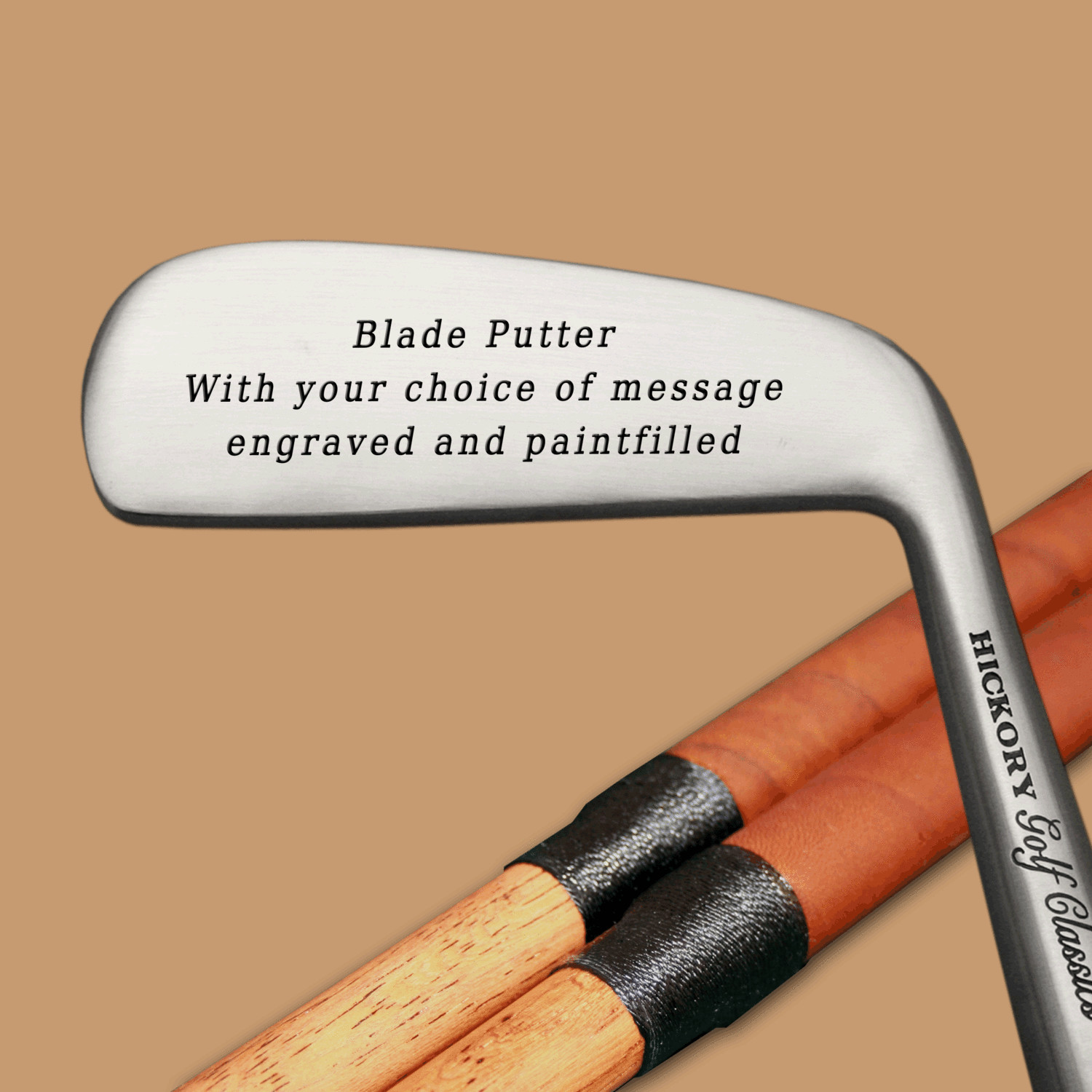 Engraved Hickory Golf Classics Blade Putter