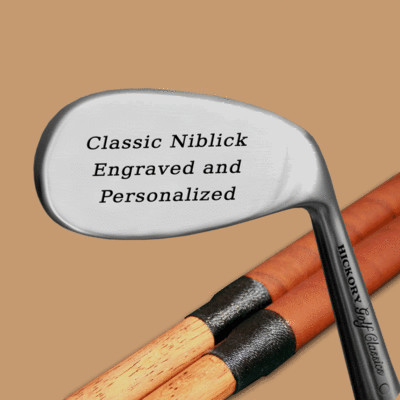 Engraved Hickory Golf Classics Niblick
