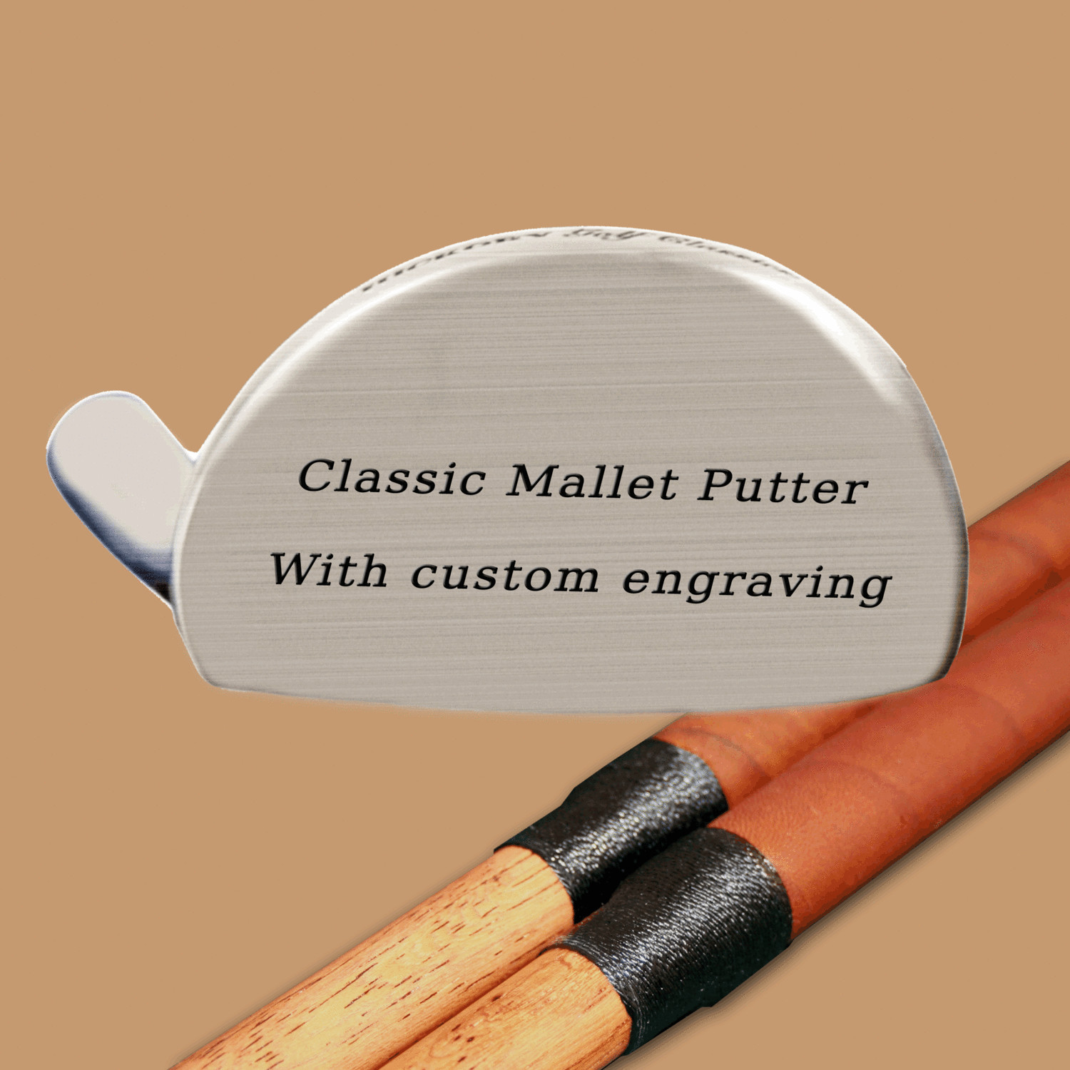 Engraved Hickory Golf Classics Mallet Putter