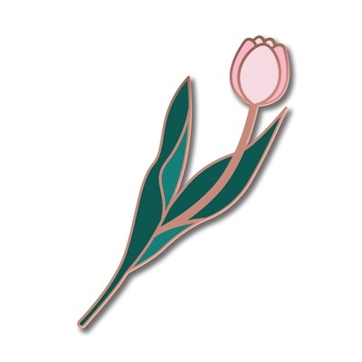 Значок «Тюльпан» в розовом золоте