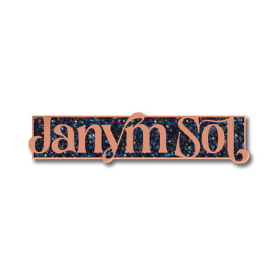 Значок «Janym Sol» розовое золото Glitter