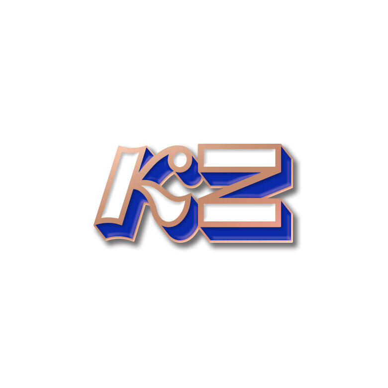Значок «KZ» розовое золото