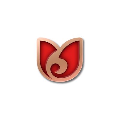 Значок «Тюльпан из Шымкента» розовое золото