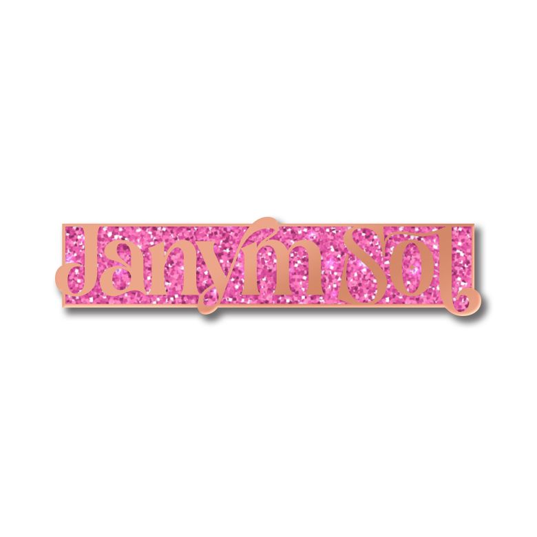 Значок «Janym Sol» розовое золото Pink Glitter