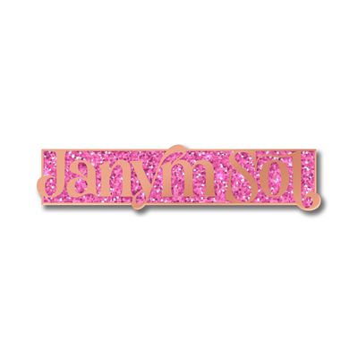 Значок «Janym Sol» розовое золото Pink Glitter