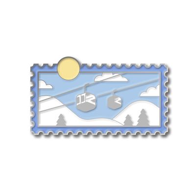 Значок «Канатная дорога day» серебро