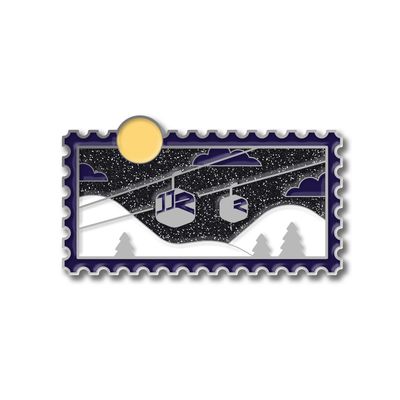 Значок «Канатная дорога night» серебро