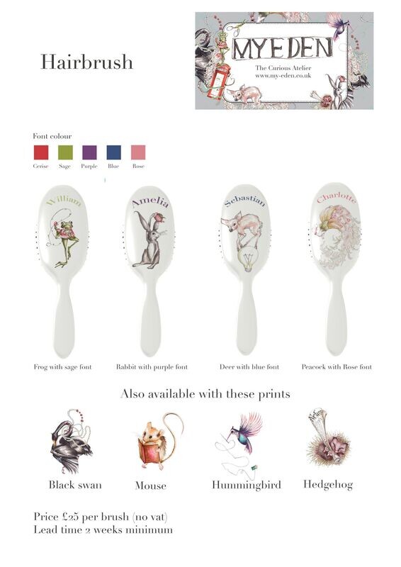 Personalised hair brush