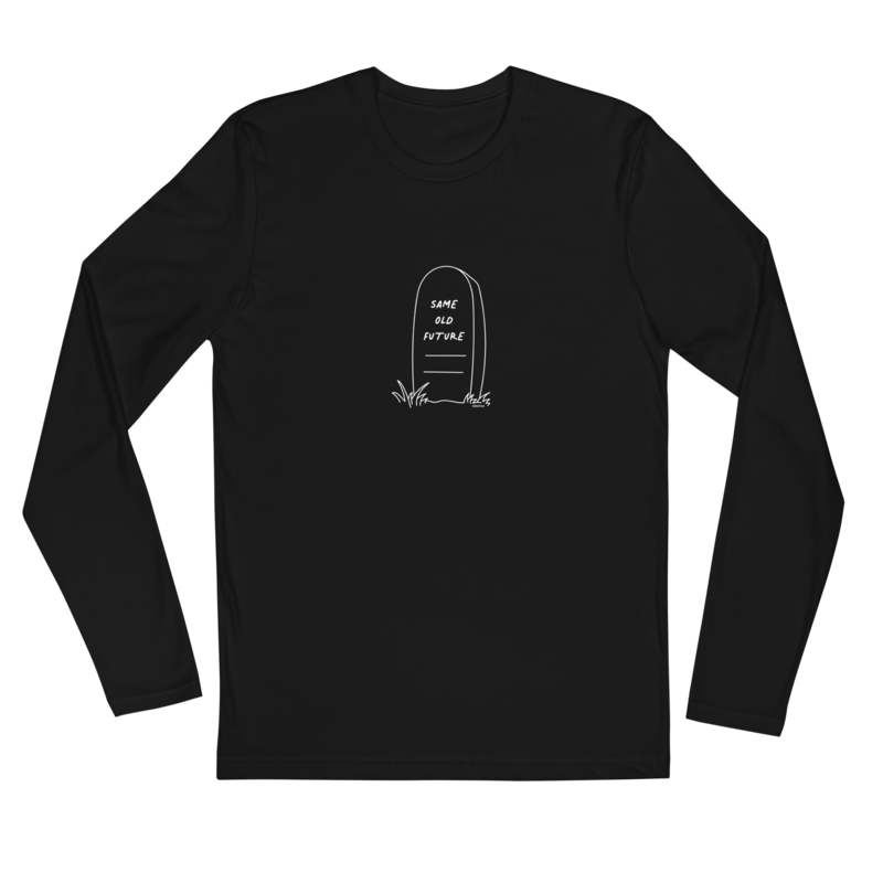 Same Old Future Headstone - Long Sleeve Fitted Crew