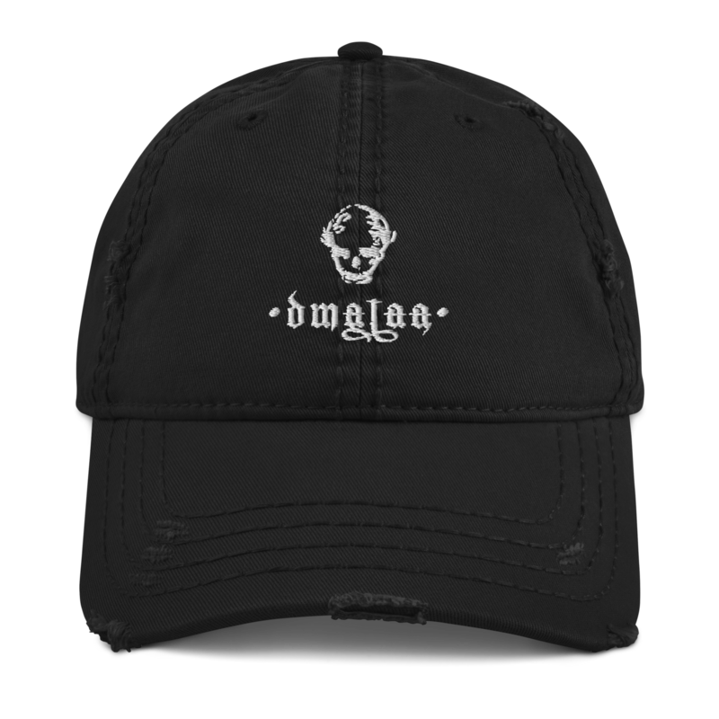 DMATAA with Skull Distressed Embroidered Hat