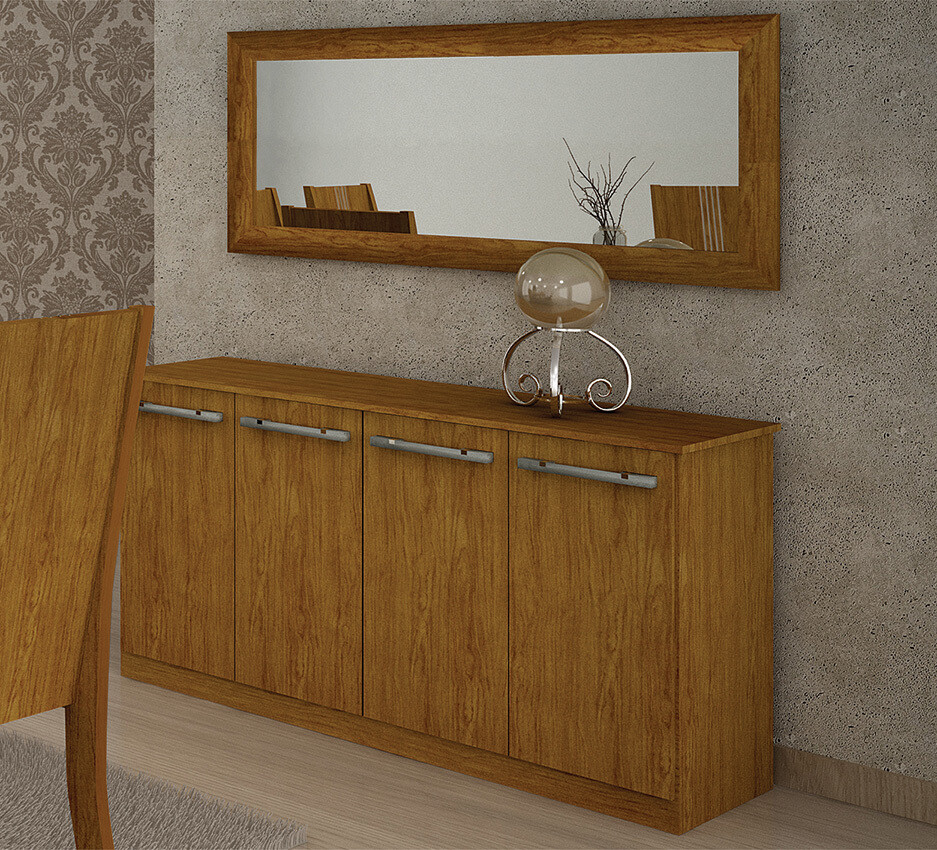 GEORGIA MIRROR W/ FRAME IMBUIA