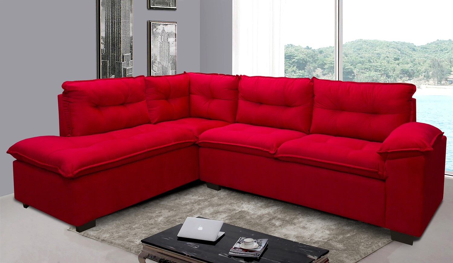 MANHATTAN SECTIONAL PREMIUM RED