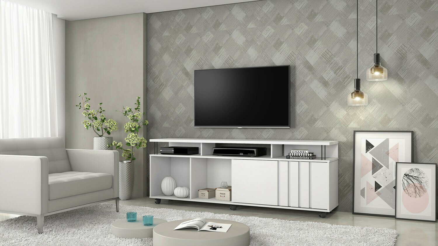 SAN LORENZO RACK WHITE