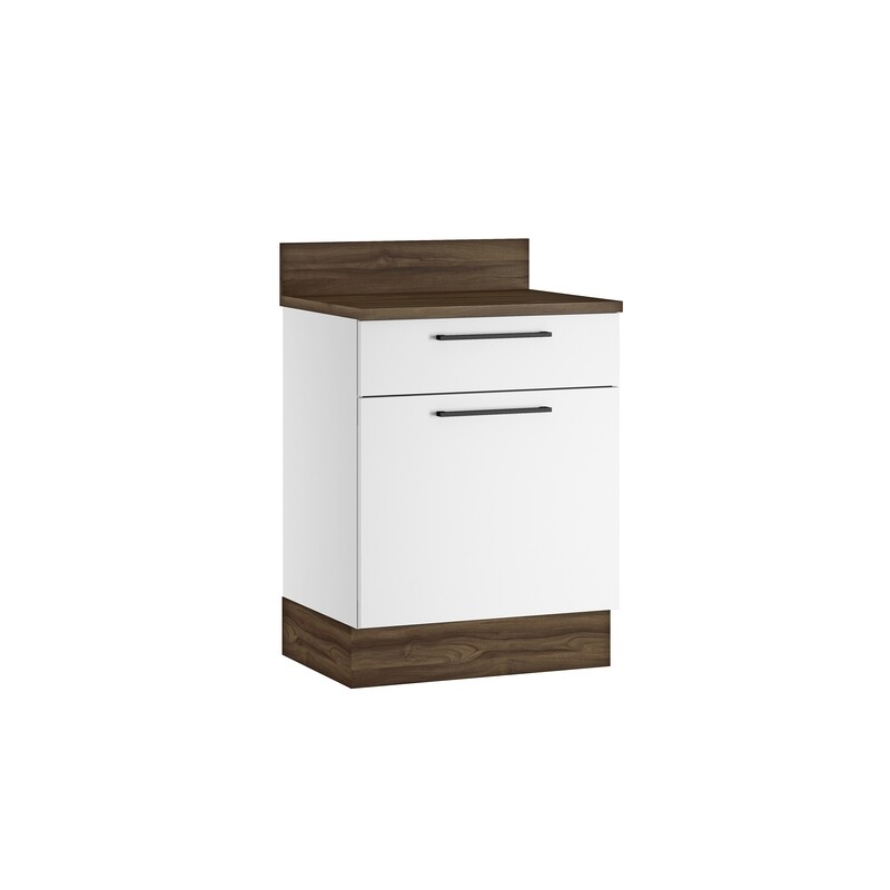 MUNICH 1-DOOR/1-DRAWER BASE CABINET WHITE MUNICH 1-DOOR/1-DRAWER BASE CABINET WHITE