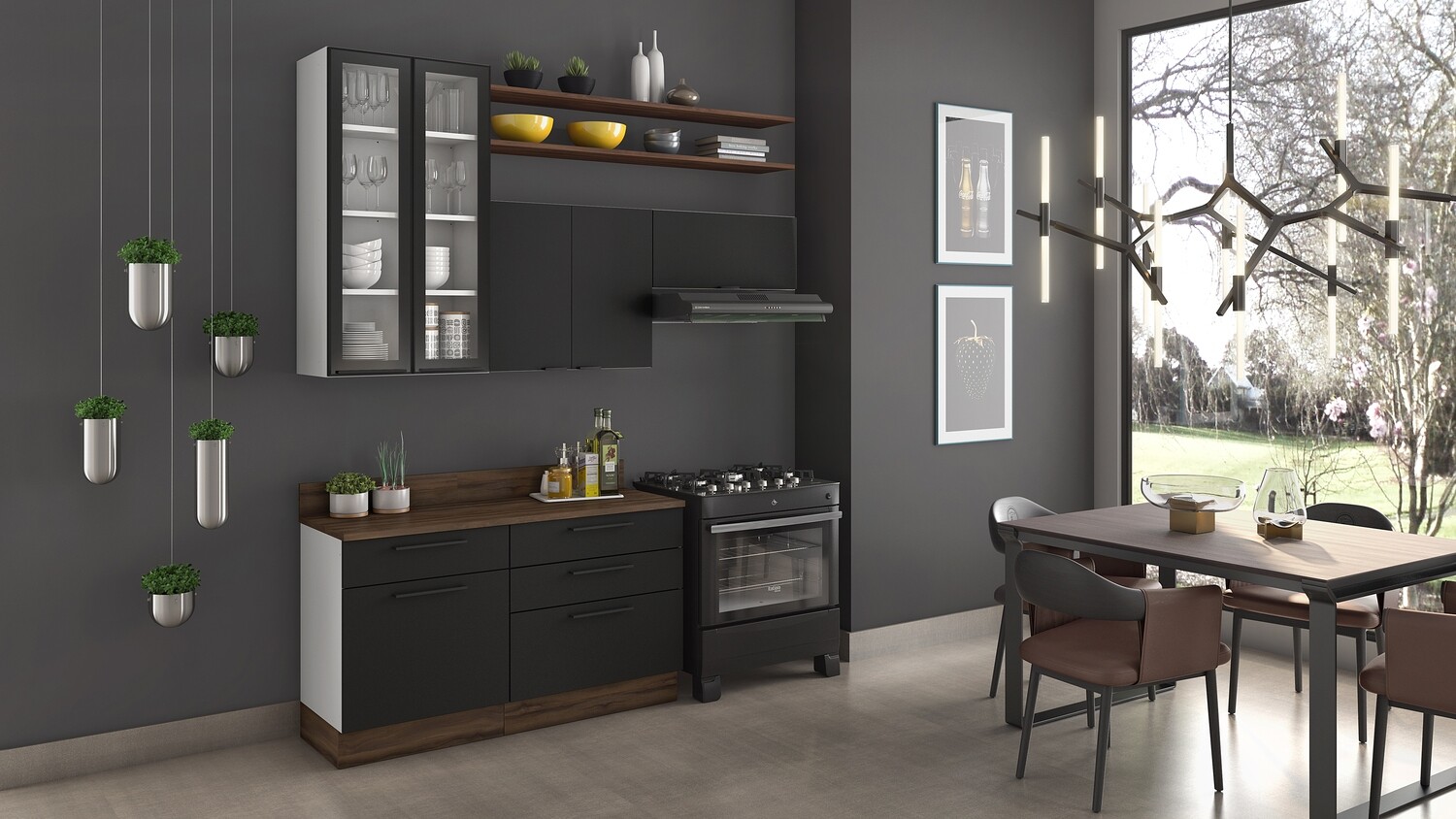MUNICH 1-DOOR WALL CABINET BLACK