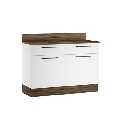 Mueble Auxiliar De Cocina Picazo Con Ruedas 1 Cajón Y 2 Puertas, Blanco  Artik Y Cemento con Ofertas en Carrefour